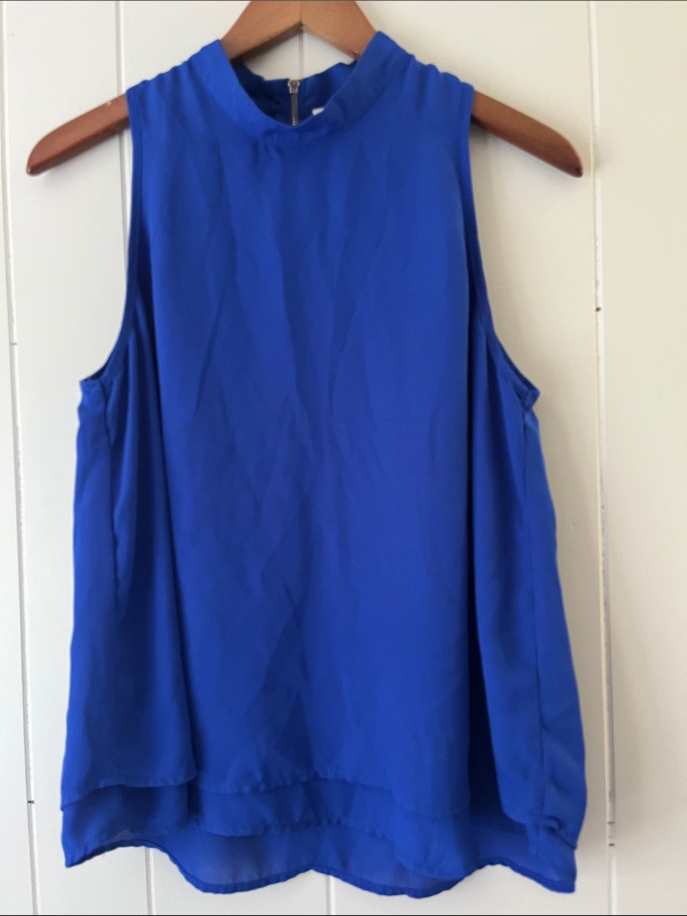 Stella Luce Royal Blue Sleeveless Mock-Neck Camisole